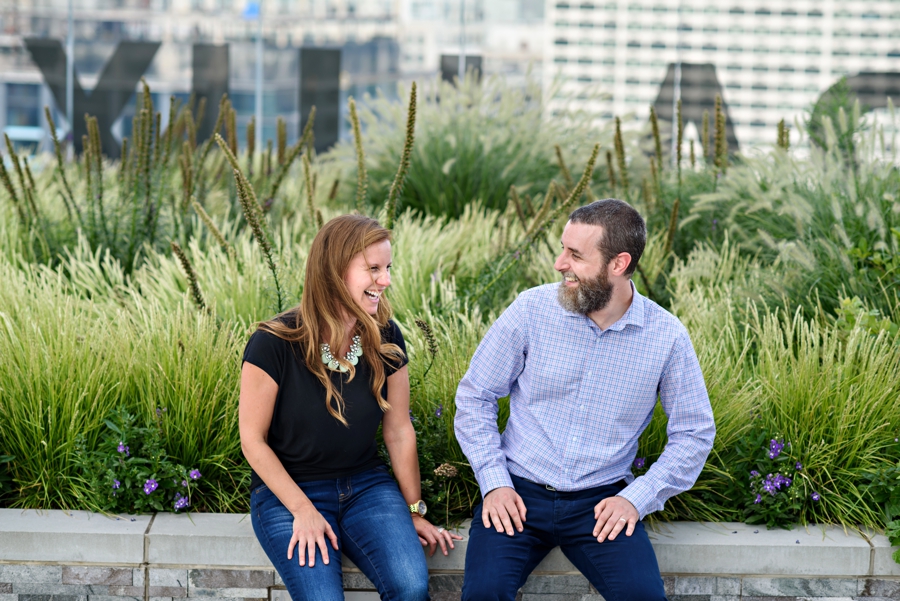 Two podcast hosts having a laugh.